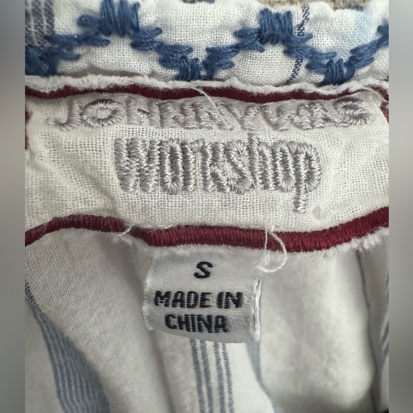 Women's Johnny Was Workshop White Embroidered Shirt Size Small - Picture 4 of 5